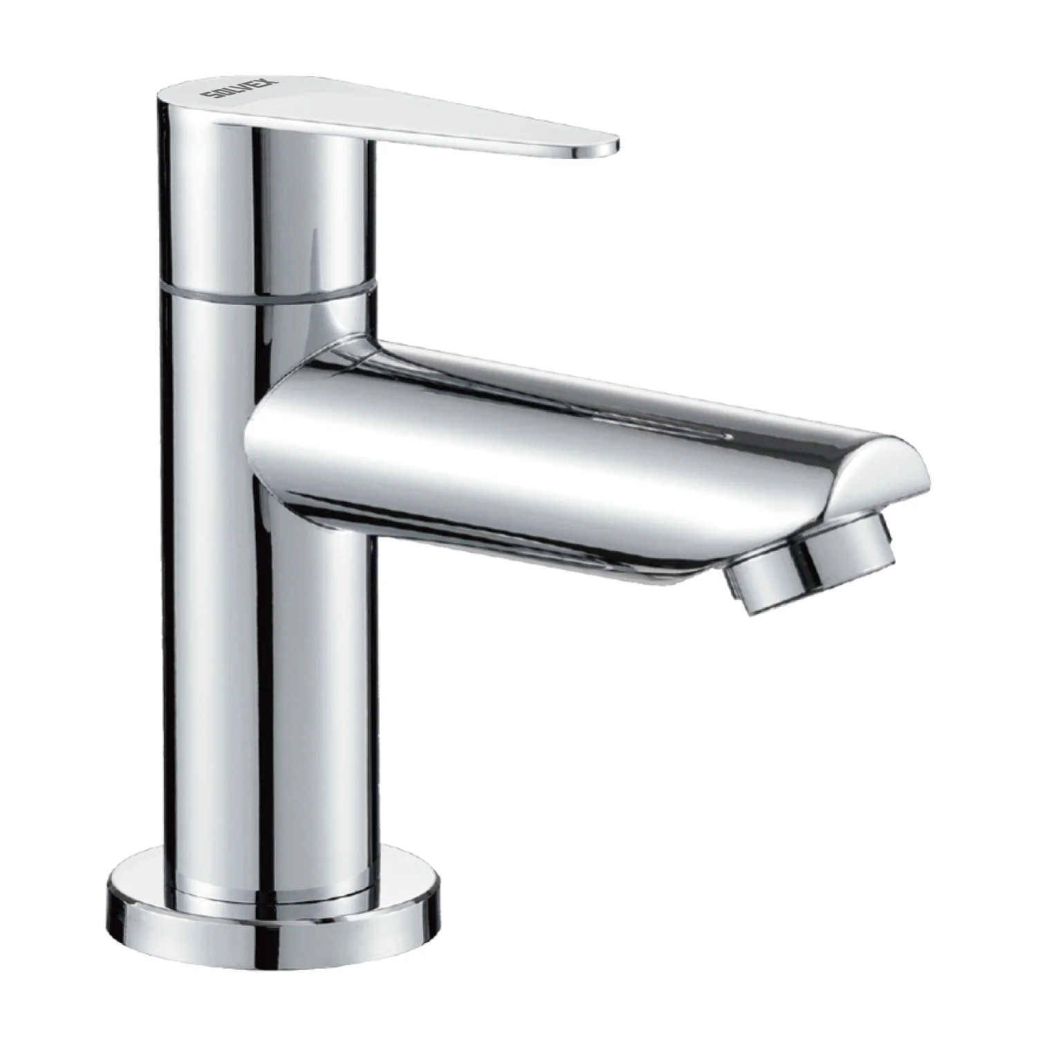 Llave De Lavamanos Individual. Color Cromado Brillante. Grifo Para Lavabo. Pluma De Acero Inoxidable. - Image 2