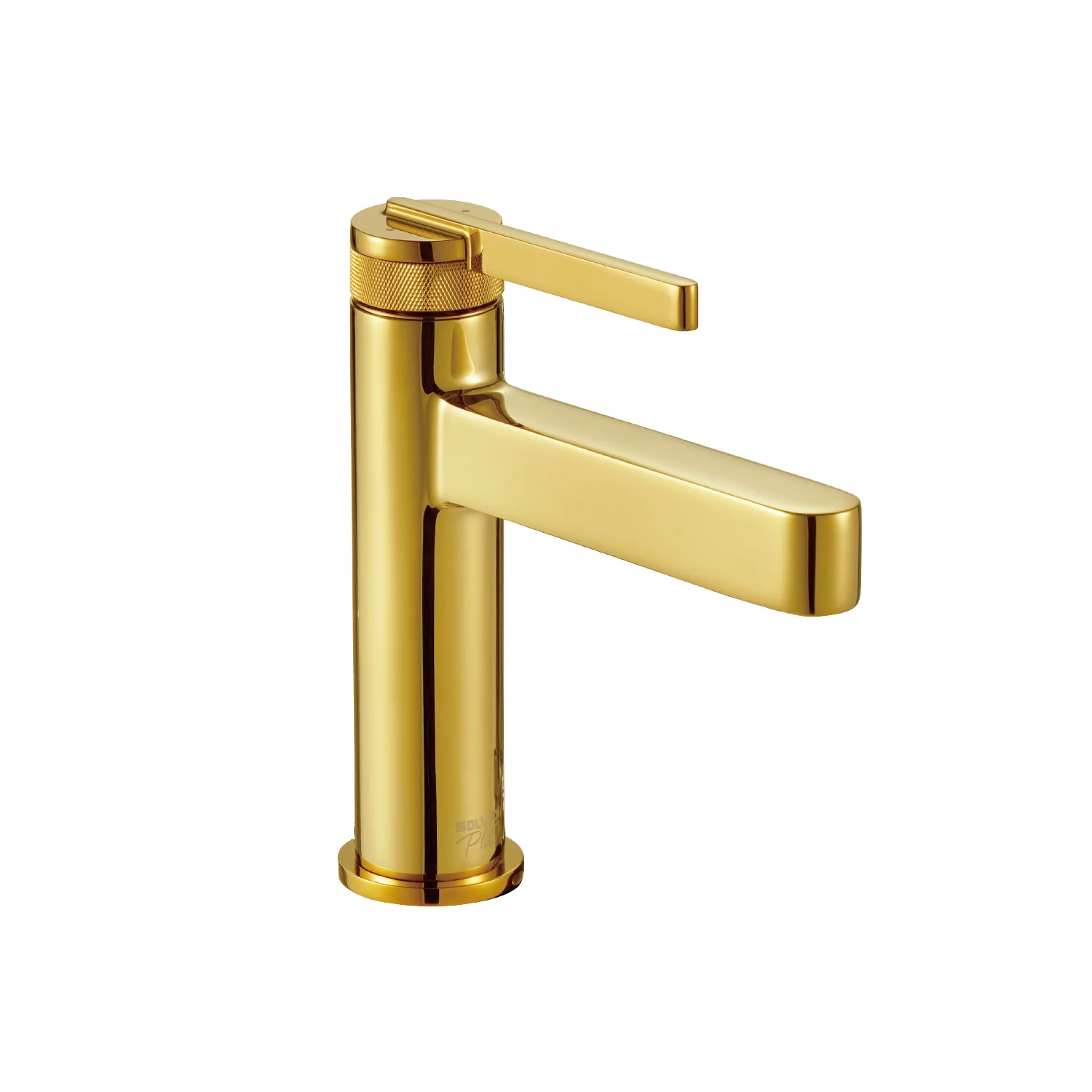 Llave De Lavamanos Individual. Color Dorado. Grifo Para Lavabo. Pluma Agua Fría Y Caliente. Altura De 17.5Cm. Garantía De Por Vida. - Image 2