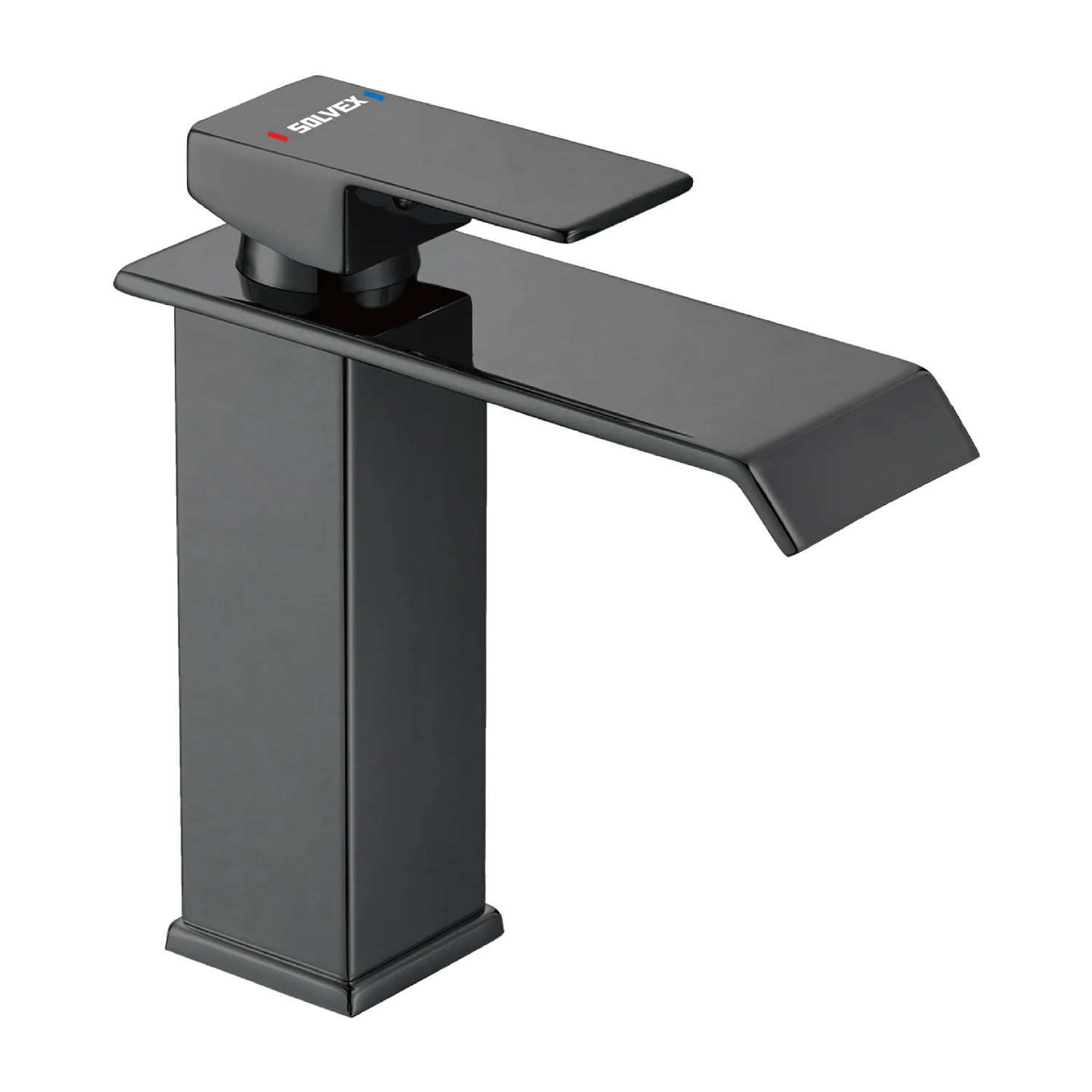 Llave De Lavamanos Individual. Color Negro. Grifo Para Lavabo. Pluma Agua Fría Y Caliente. - Image 2