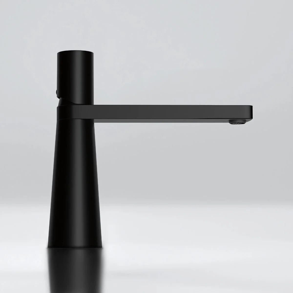 Llave De Lavamanos Individual. Grifo De Lavabo Color Negro. Pluma. Modelo Bajo. - Image 2