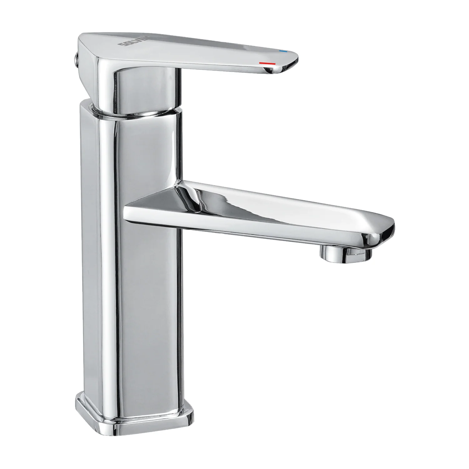 Llave De Lavamanos Individual. Grifo Para Lavabo De Zinc Cromado Brillante. Pluma Para Agua Fría Y Caliente. - Image 2
