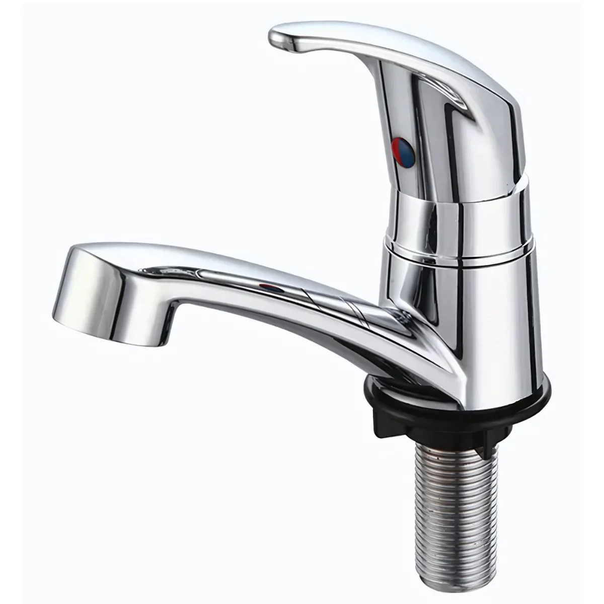 Llave De Lavamanos Individual. Grifo Para Lavabo. Pluma Agua Fría Y Caliente.