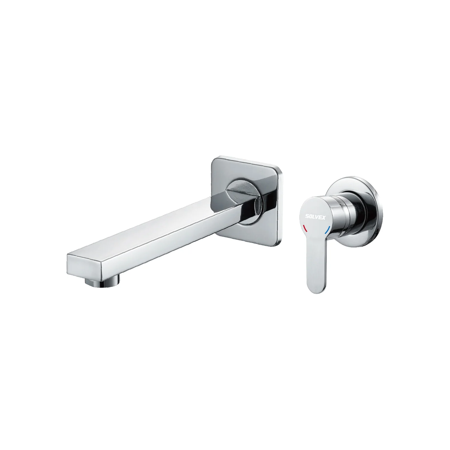 Llave De Lavamanos Individual. Pluma Grifo Monomando Empotrable Para Lavabo. Diseño Minimalista Cromado De Alta Calidad. - Image 2
