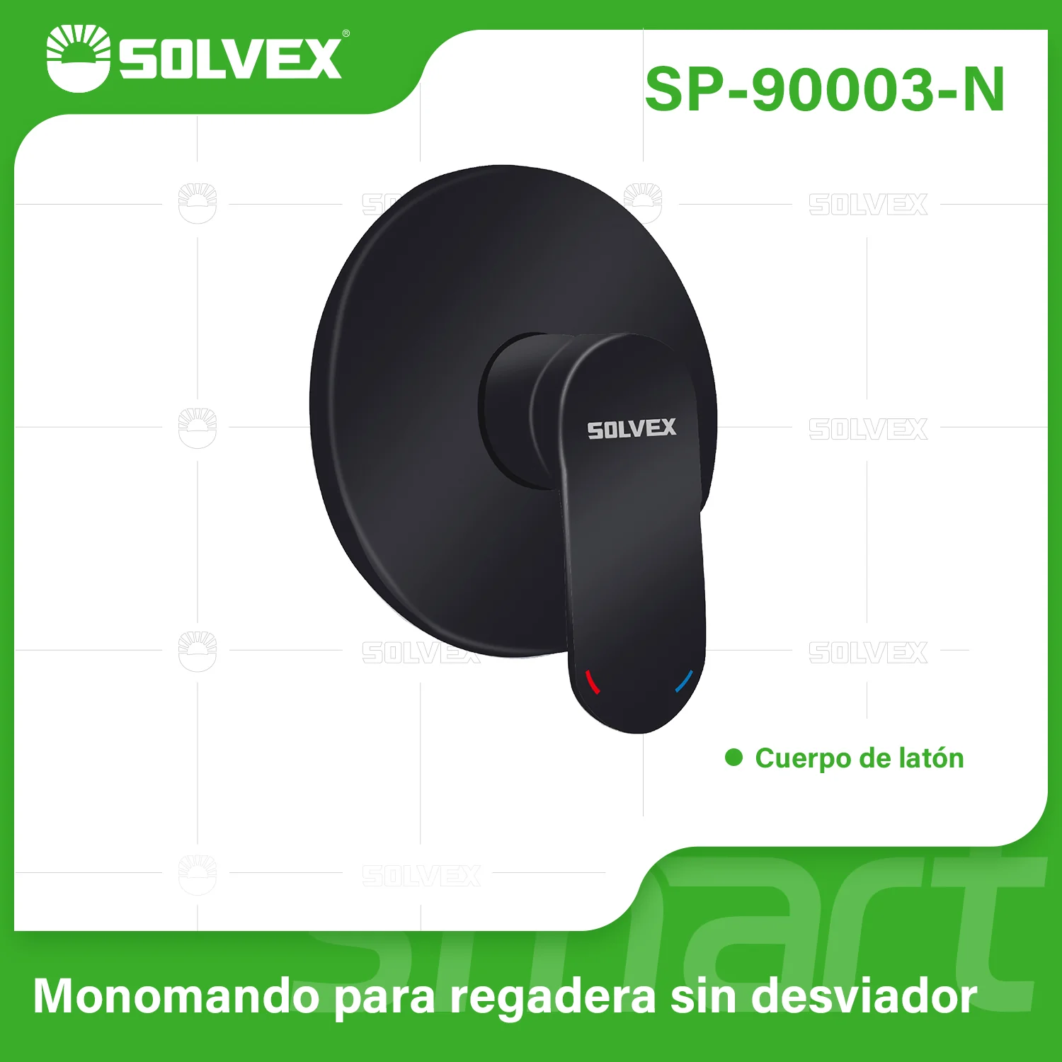 Llave De Palanca Maneral Para Ducha. Mezcladora Monomando Para Empotrar En Regadera. Color Negro.