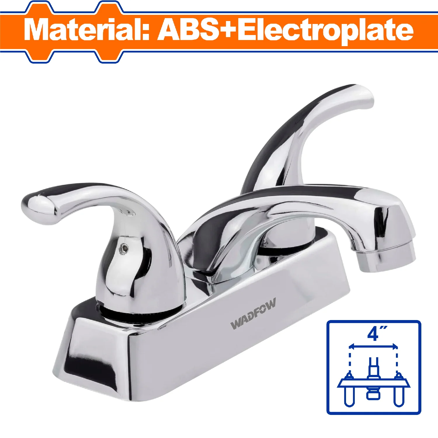 Llave Mezcladora 4" Para Lavamanos Con Cubierta Y Manerales De Palanca. Modo Frío Y Caliente. - Image 2