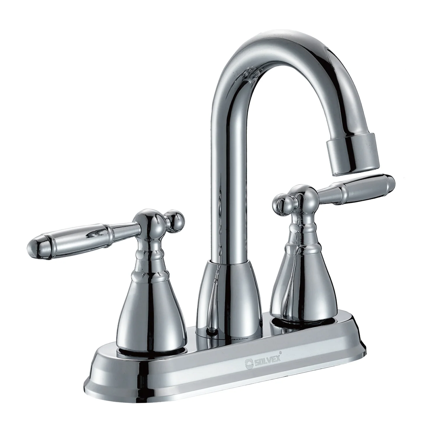 Llave Mezcladora 4" Para Lavamanos Con Cubierta Y Manerales Tipo Palanca. Pluma Grifo Con Modo Frío Y Caliente. - Image 2