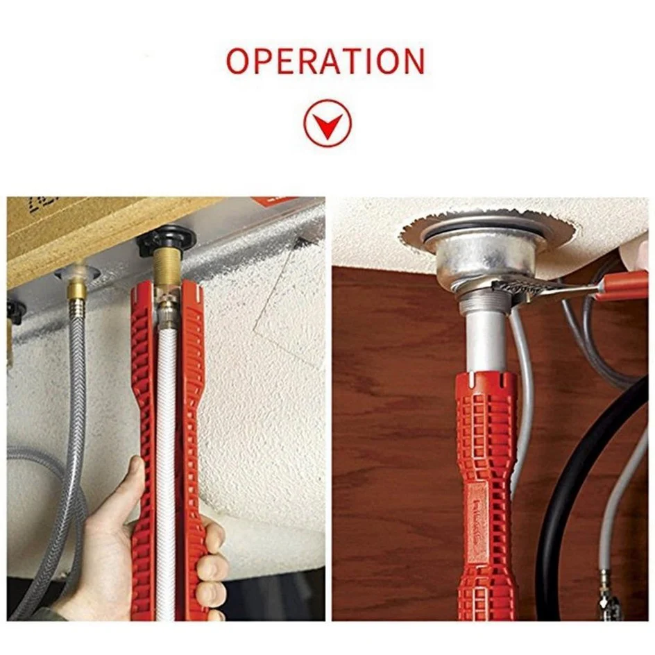 Llave Plomero Para Griferia Multifuncional Para Girar Tuercas Y Tuberias De Dificil Acceso Para Tubos De Abasto Y Fregadores - Image 6
