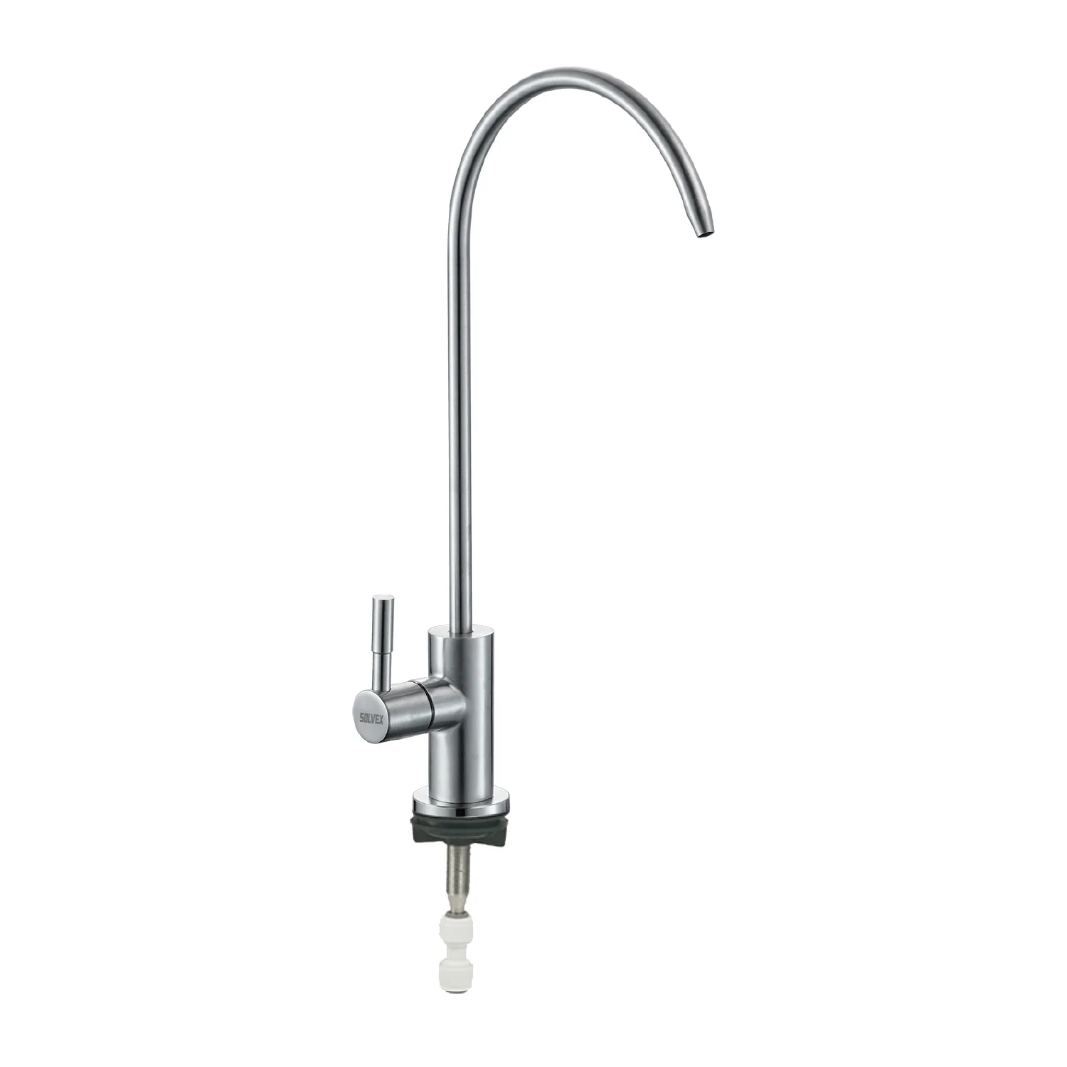 Llave Para Filtro De Agua De Cocina. Acabado Satinado Cepillado. Grifo Con Conexión Rápida 1/4" X 1/4" Y Adaptador 1/4" X 1/2". - Image 2