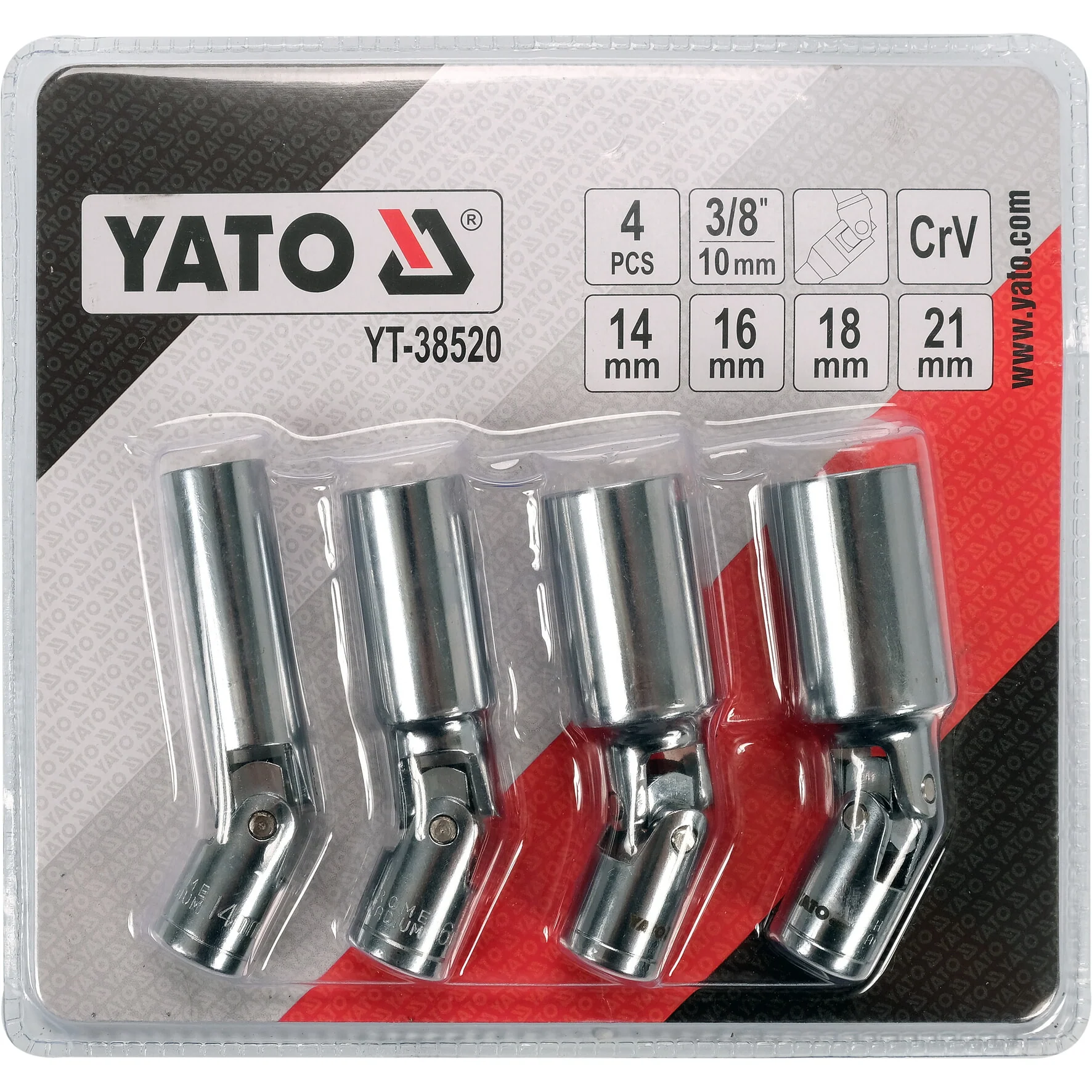 Llave Socket Para Bujías Giratorias. Juego 4 Pzas 14- 16- 18- 21Mm - Image 3