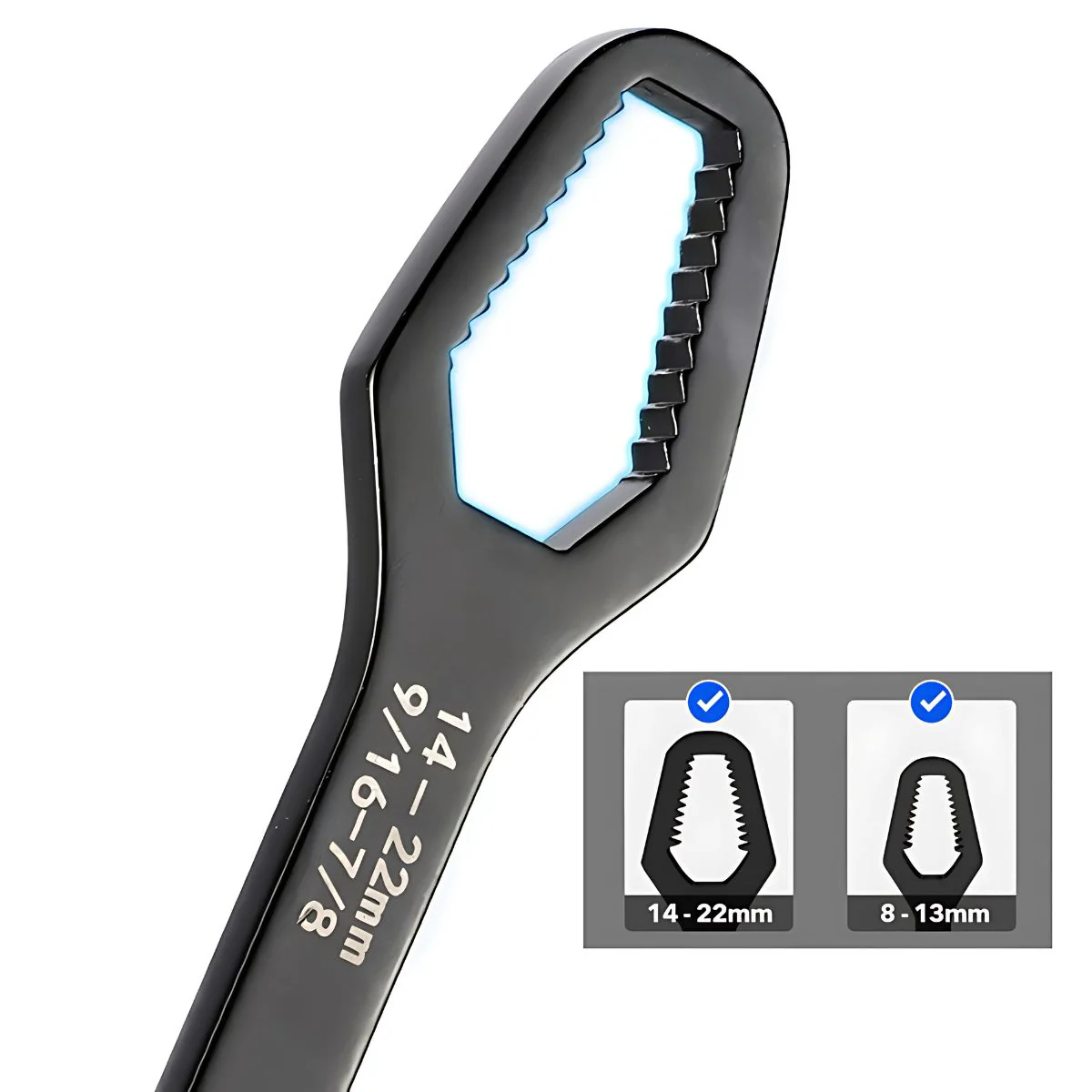 Llave Universal De Doble Boca Para Tuercas 5/16" A 7/8". Largo 220Mm. Herramienta - Image 2