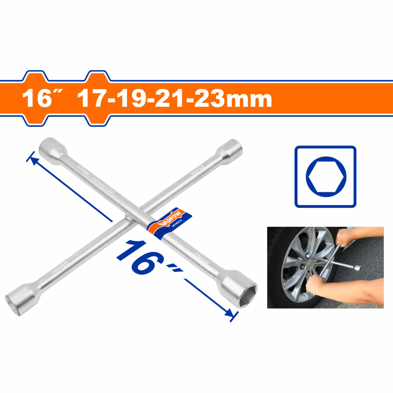 Llaves De Cruz (17-19-21-23Mm) Acero Al Carbono. Tratamiento Térmico. Diseño Cruzado. - Image 3