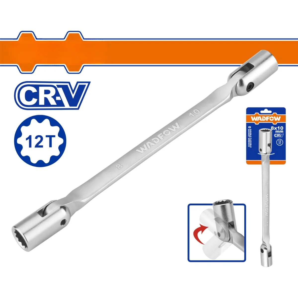 Llaves Doble Flexible De 12 Puntos. Giratoria. C45. - Image 2