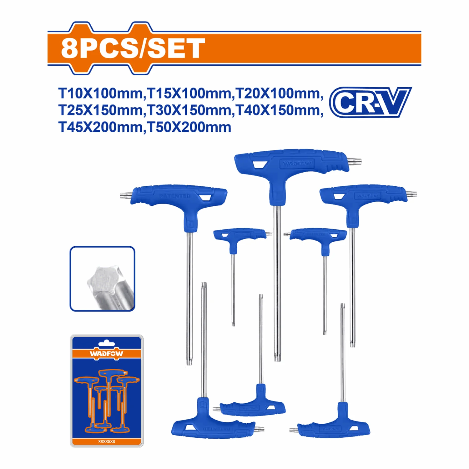 Llaves Torx Con Mango T Cr-V, Tratamiento Térmico Y Placa De Cromo. Set 8 Pzas. - Image 2