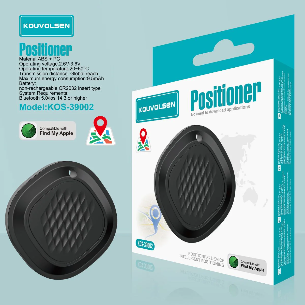 Localizador Bluetooth Inteligente Compatible Con Apple Find My. GPS Rastreador De Objetos Con Posicionamiento Global. Compatible Con Iphone.