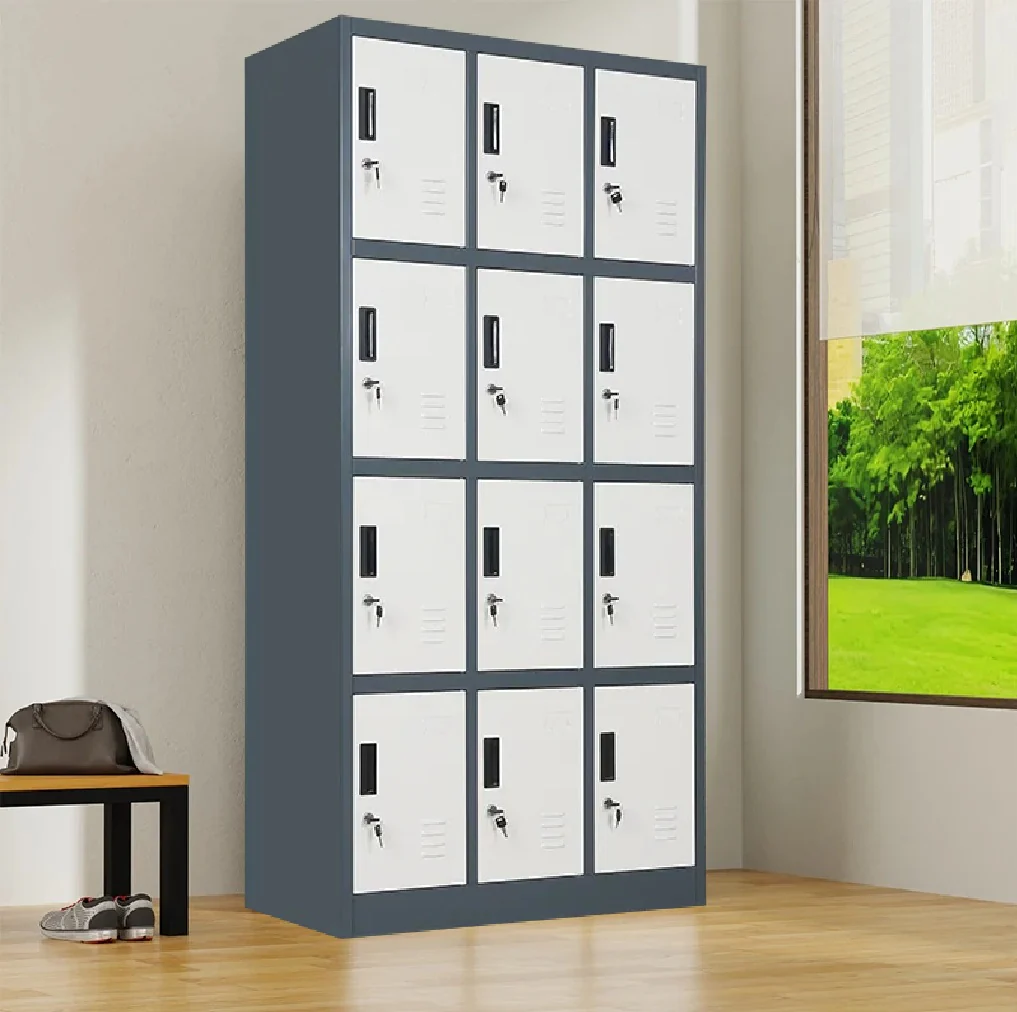 Locker Casilleros Metálicos De 12 Casillas 4 Niveles Con Cerradura De Llave 1850X900x450mm - Image 4