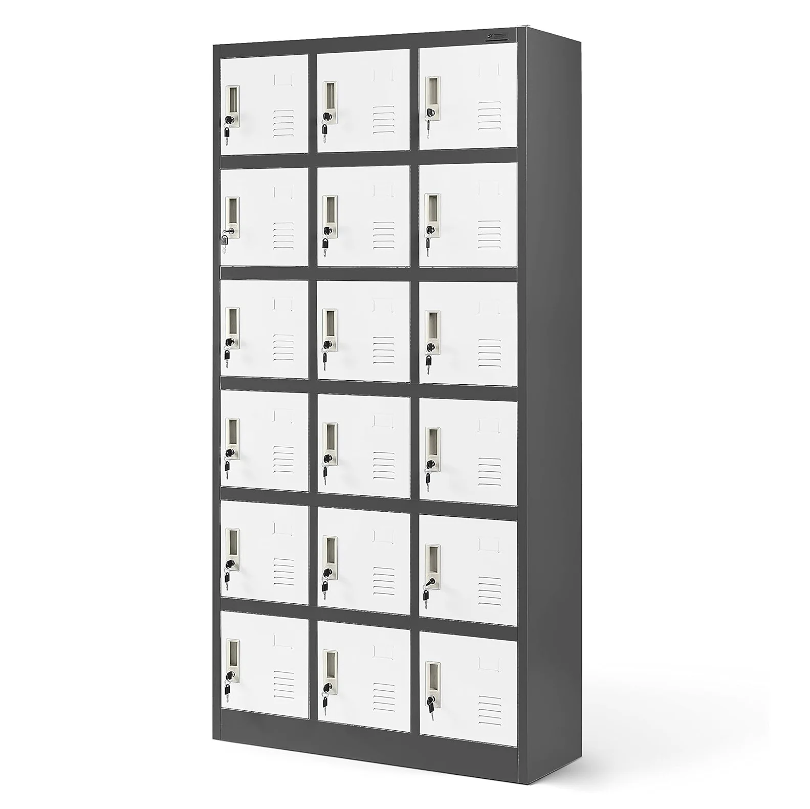 Locker Casilleros Metálicos De 18 Casillas 6 Niveles Con Cerradura De Llave 1850X900x450mm - Image 2