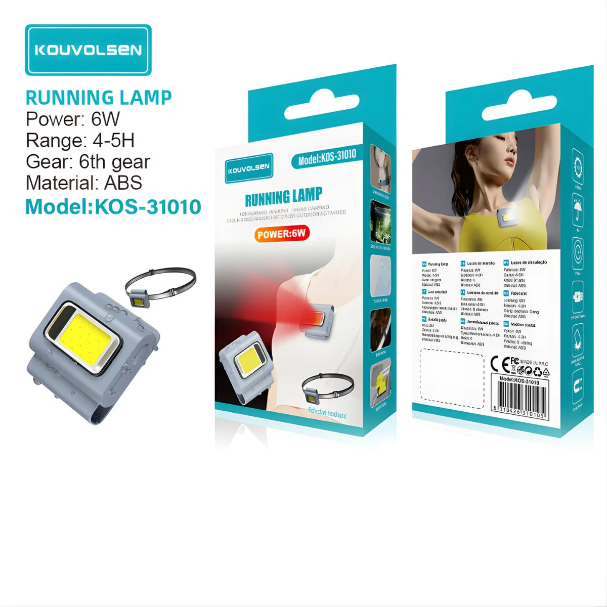 Luz LED Recargable Multifuncional Con Banda Ajustable Y Clip Magnético. Iluminación Portátil Para Running Y Actividades Al Aire Libre. - Image 2