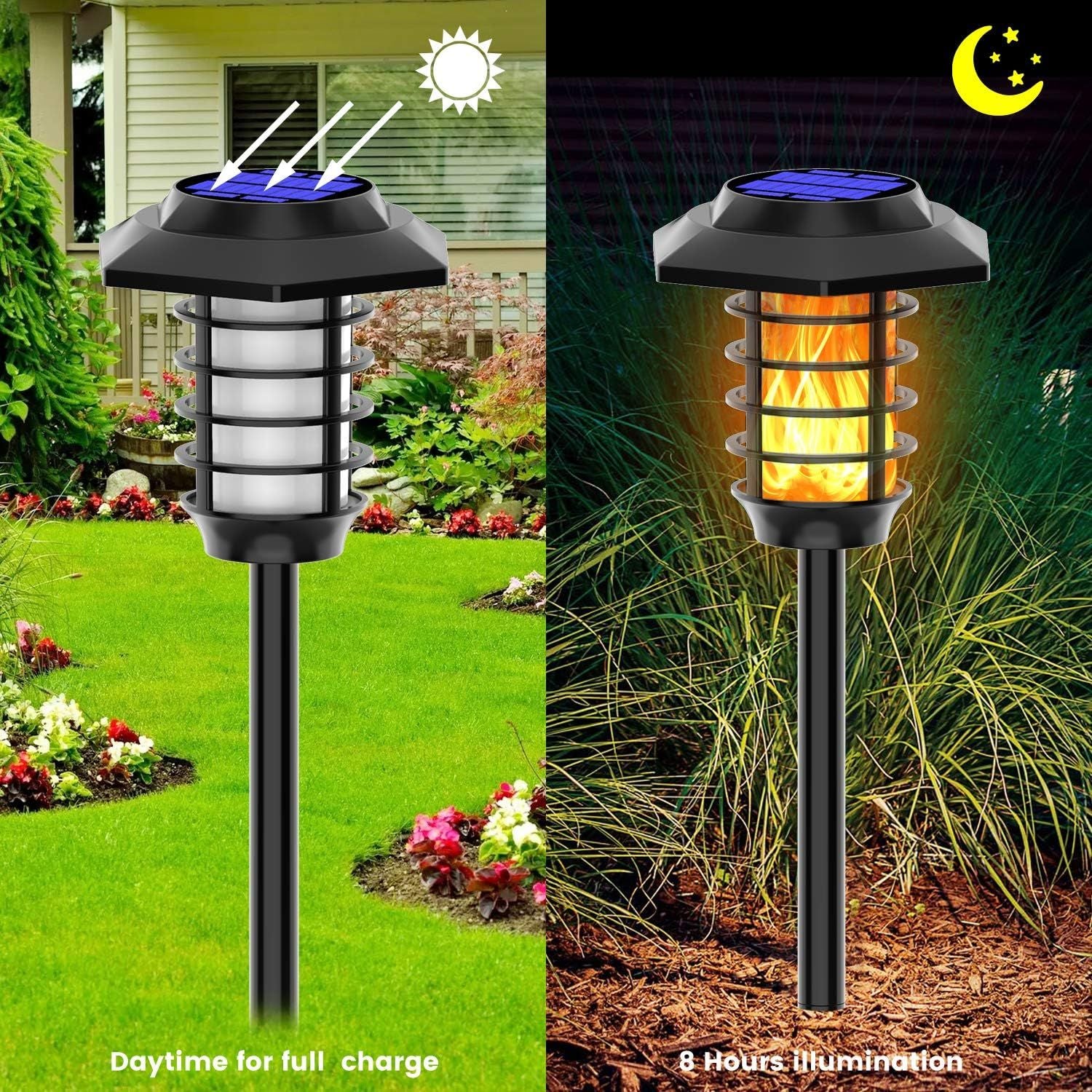 Luz Solar Tipo Estaca Para Exteriores 66LED (1 Pza) 5.5V 1.8W (Luz Blanca Y Cálida). Iluminación Para Jardín. - Image 2