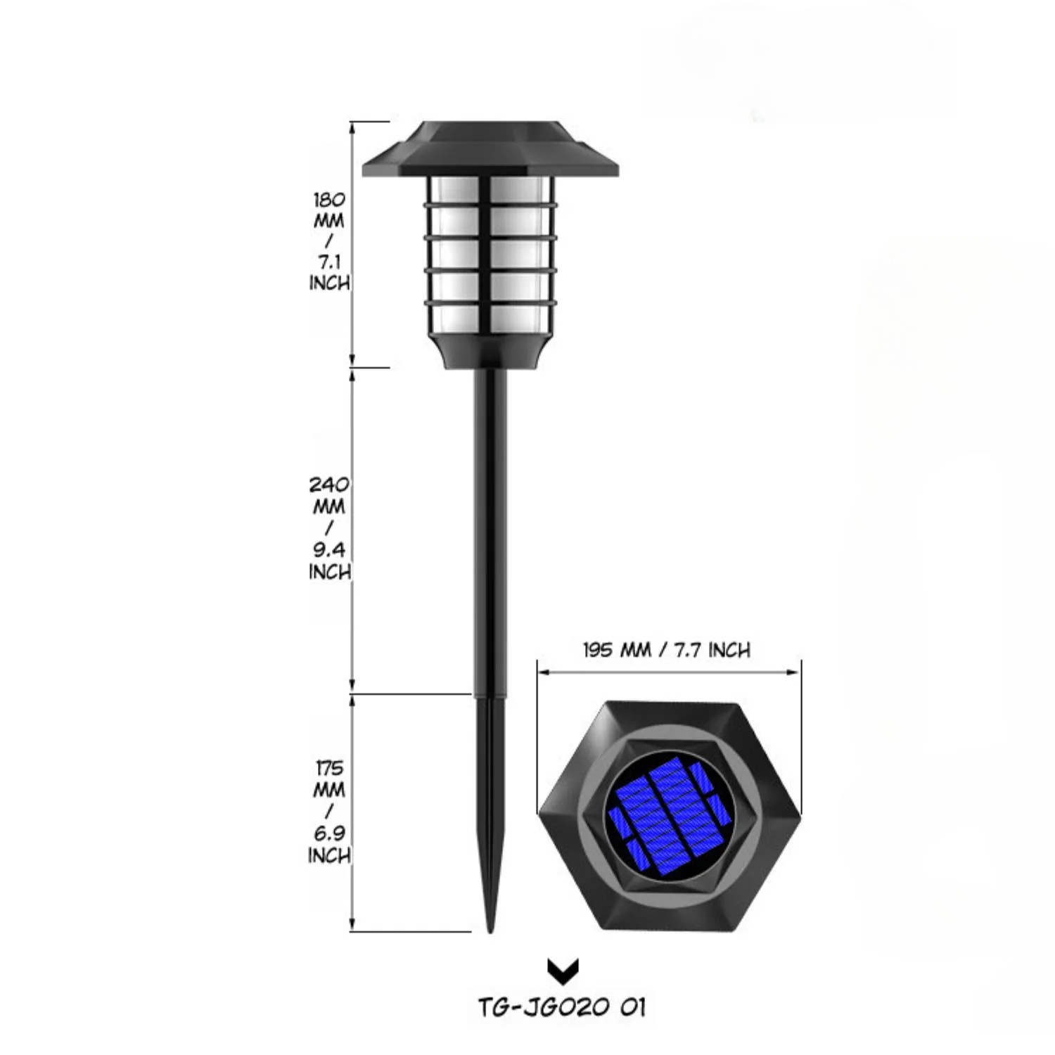 Luz Solar Tipo Estaca Para Exteriores 66LED (1 Pza) 5.5V 1.8W (Luz Blanca Y Cálida). Iluminación Para Jardín. - Image 5