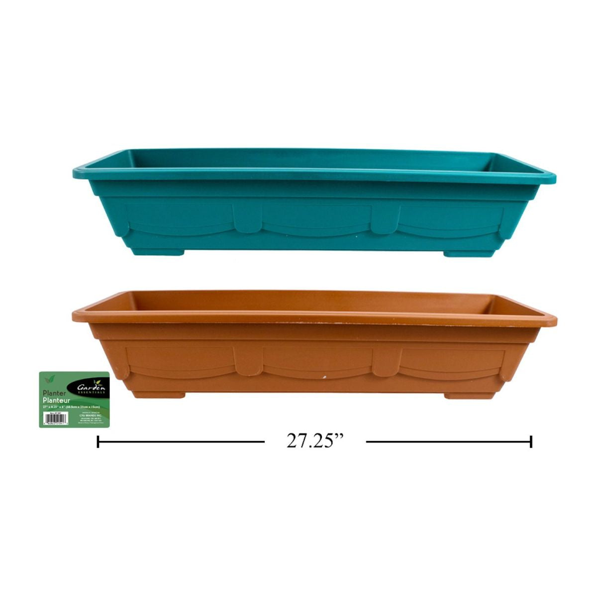 Macetero Jardinera Rectangular Plástico 27 "X8.25" X6 "(1Pza) (Viene En Colores Variados Al Azar) - Image 4