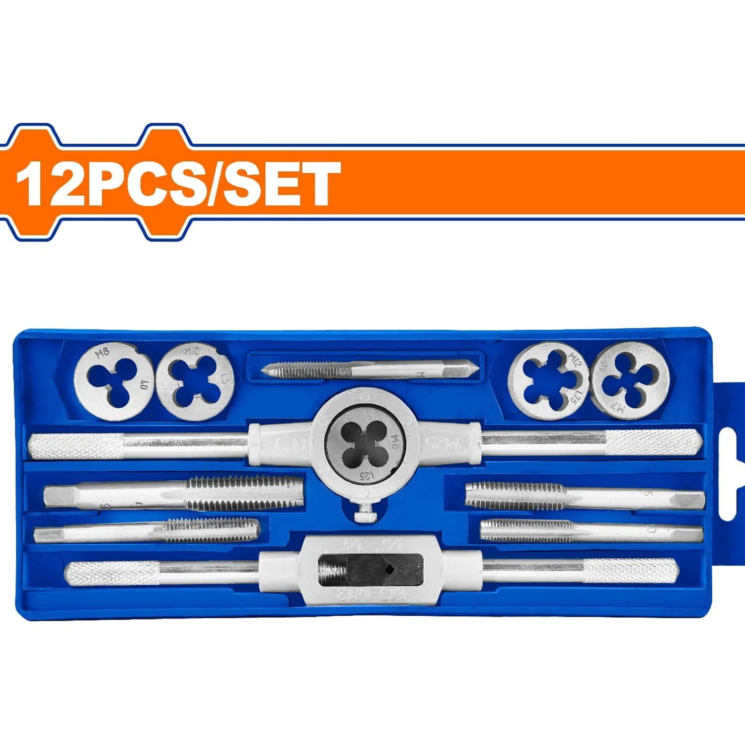 Machos Y Terrajas Set De 12 Piezas. (Tapas De Tornillo, Matriz Redonda, Tornillo De Mango M3-M12) - Image 2