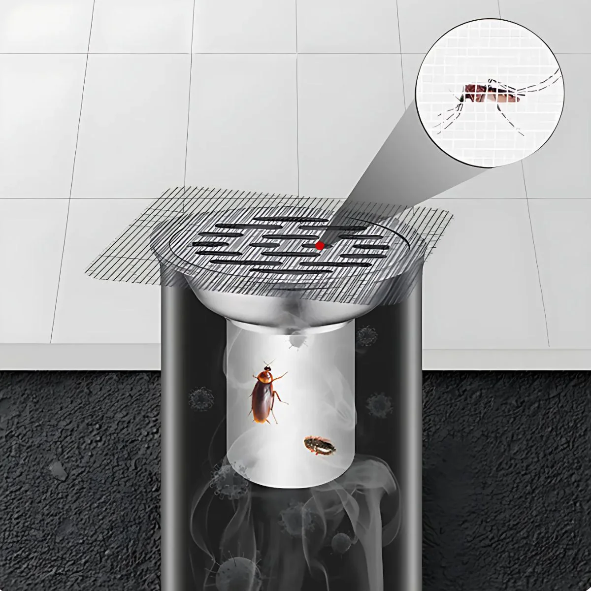 Malla Protectora Para Desagüe (Pack De 10 Unds). Filtro Desechable Para Drenajes Atrapa Cabello Y Suciedad. Rejilla Adhesiva Anti-Insectos. - Image 3