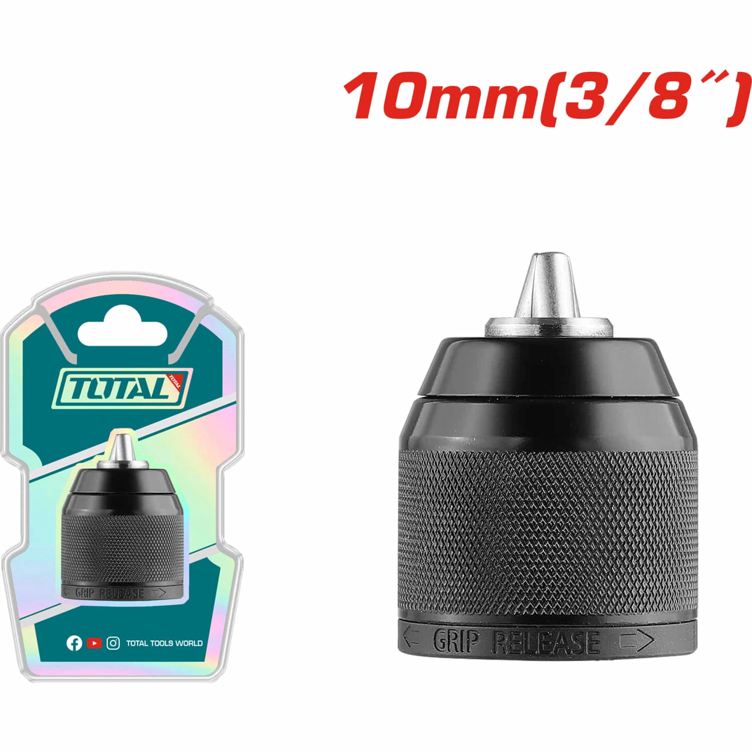 Mandri Portabrocas De Impacto Sin Llave 10Mm (3/8") Capacidad 0.8-10Mm Compatible Con TIDLI201452 TDLI20508 TIDLI20508 - Image 2