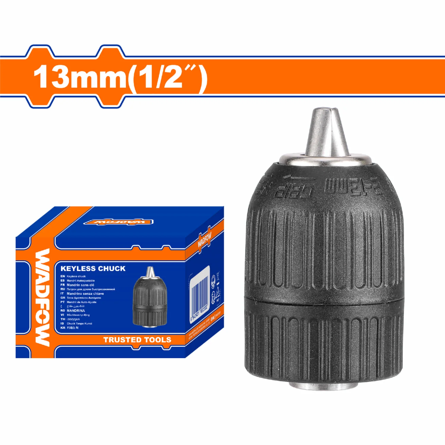 Mandril Portabrocas Sin Llave De Alta Precisión 1/2" Capacidad 13" Tamaño De Conexión: 1/2-20 UNF