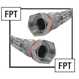Manguera De Acero Inoxidable Trenzado De 3/4"FPT X 3/4"FPT X 24" Para Calentador De Agua - Image 3