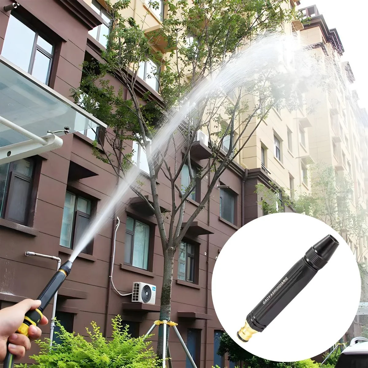 Manguera De Agua De Jardin Con Boquilla Pulverizadora De Alta Presión (50 Metros). Pistola De Riego Ajustable. Incluye Conectores. - Image 5