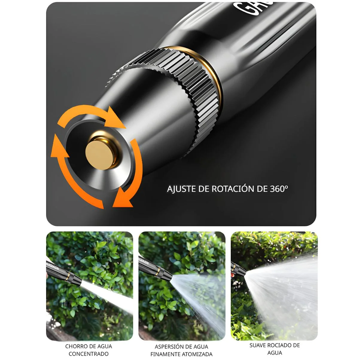 Manguera De Jardin Con Boquilla Pulverizadora De Alta Presión (30 Metros). Pistola De Riego Ajustable. Incluye Conectores. - Image 3