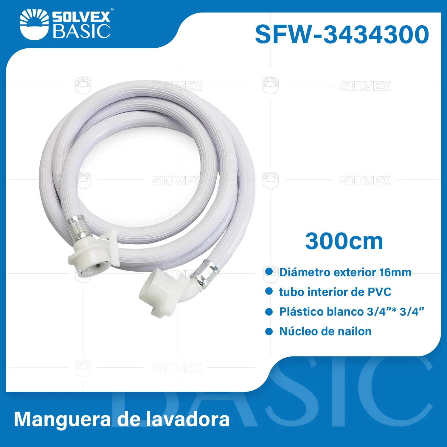 Mangueras De Abasto Para Lavadoras 3/4"X3/4". Tubos PVC Reforzado. - Image 4