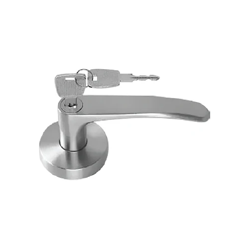 Manija Para Barra Antipánico MK-02 /01. Color Silver Incluye Cilindro Y 2 Llaves