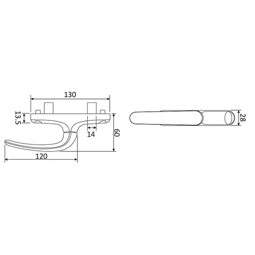 Manilla Secureasy De Doble Gancho Para Sistema De Puerta Corredera. Incluye Recibidor Y Gancho. Aca - Image 2