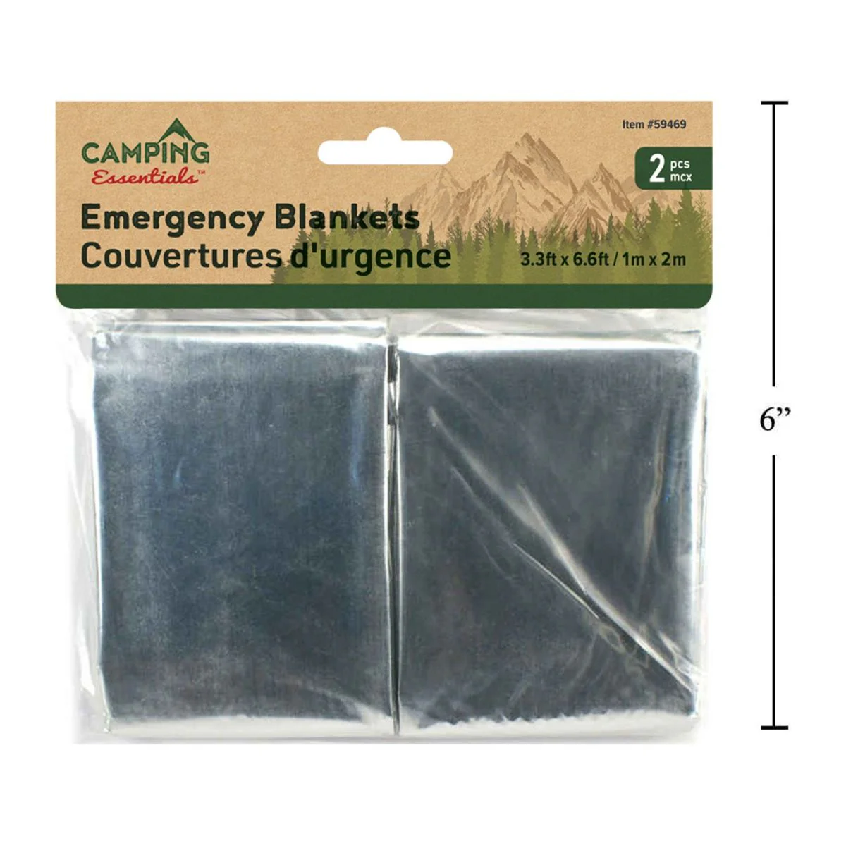 Mantas O Frasadas De Emergencia Para Acampar 2 Piezas, 1X 2M - Image 4