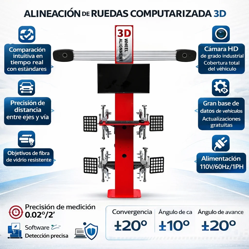 Maquina Alineadora De Ruedas Computarizada Para Vehículos. 110V/60HZ/1PH Alineación De Llantas.