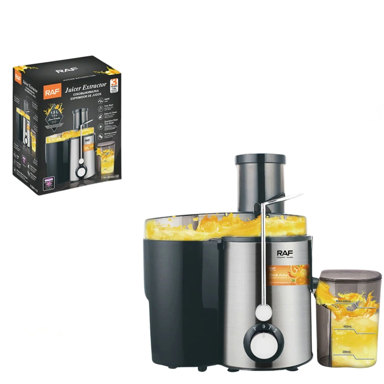 Máquina Centrífuga Extractora De Jugos 800W 110V/60Hz Inoxidable 2 Velocidades Y Vaso De 1.5L  Procesador De Jugos. - Image 2