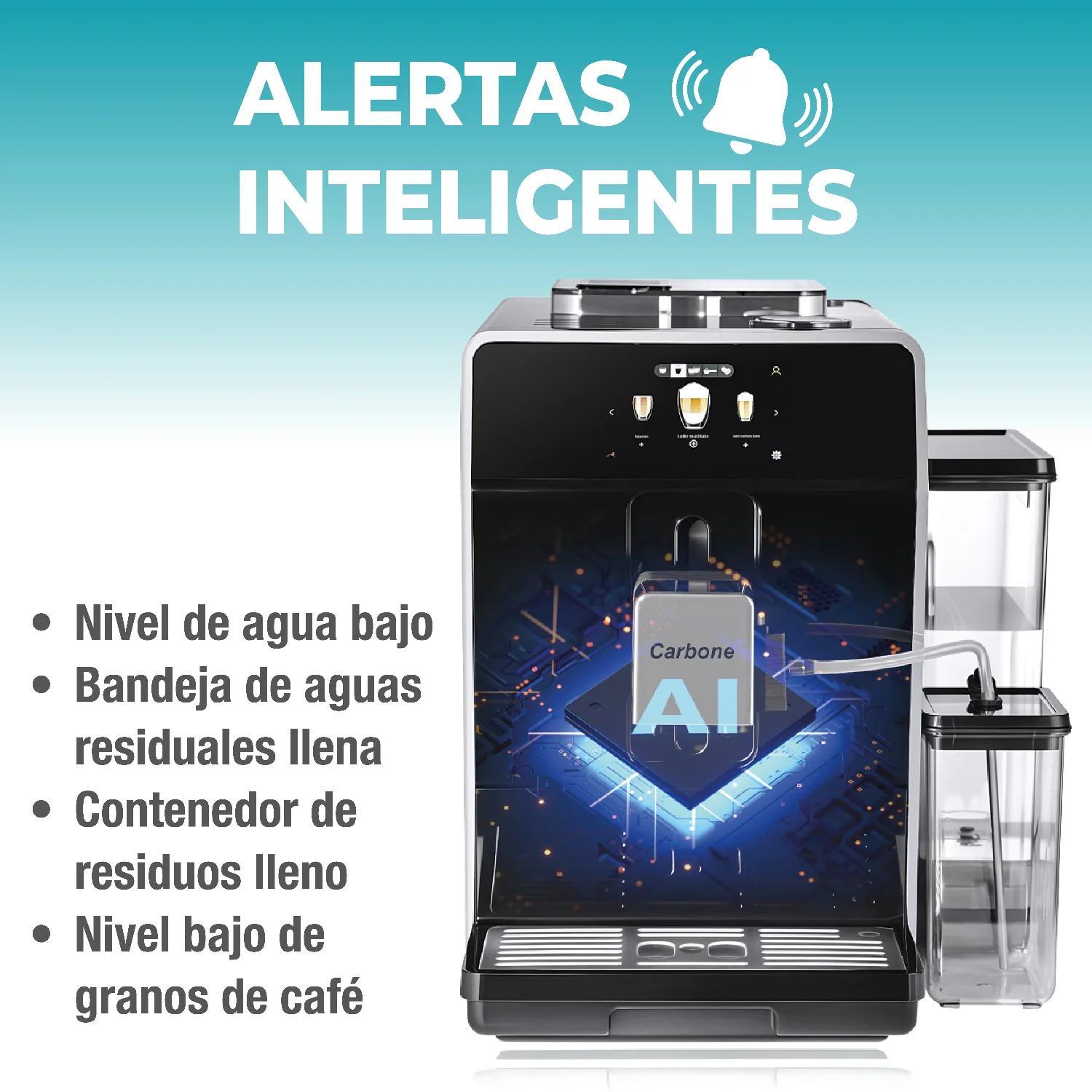 Máquina De Cafe Automática Profesional Granos Y Polvo Sistema De Control Inteligente Avanzado 20 Bar Pantalla Táctil  Joystick Espresso Capuchino Latte Cortado Macchiato - Image 5