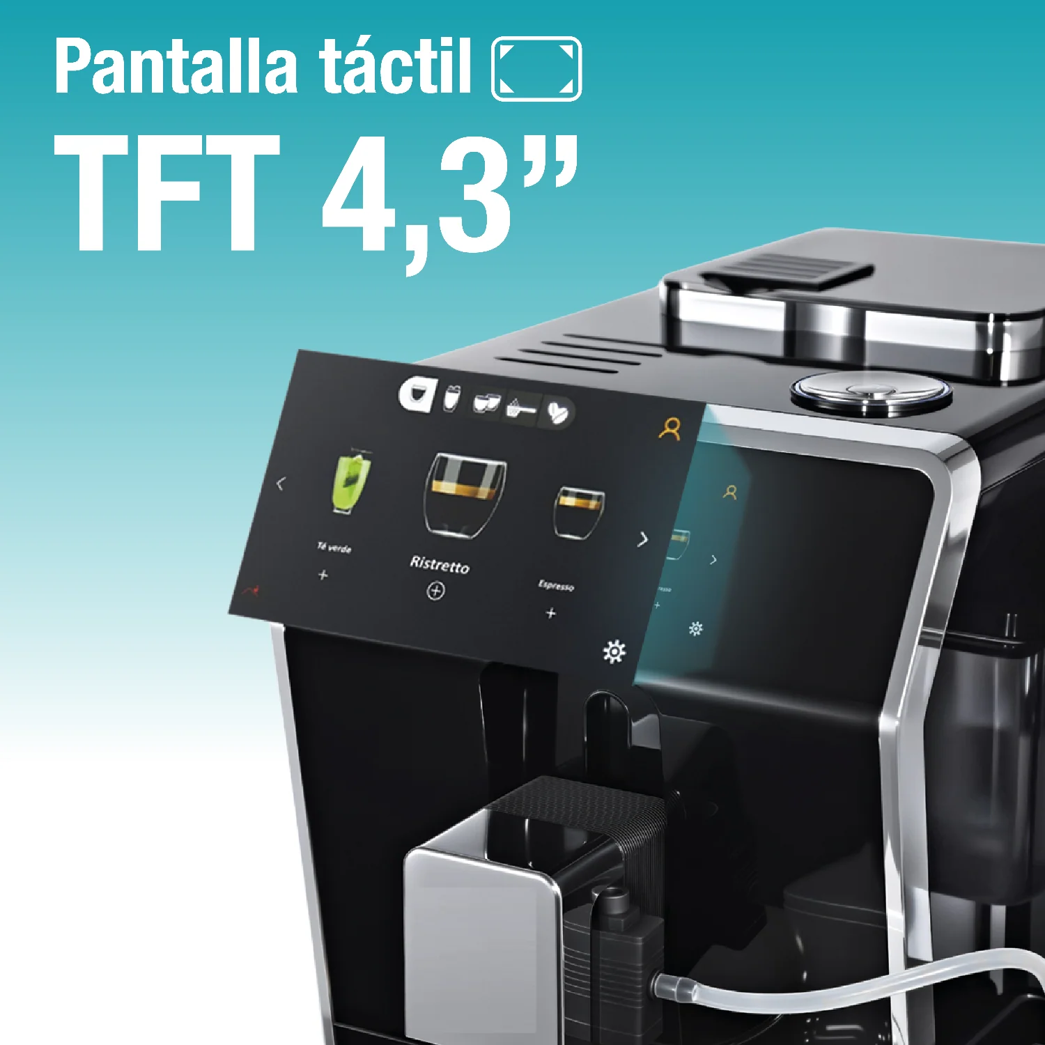 Máquina De Cafe Automática Profesional Granos Y Polvo Sistema De Control Inteligente Avanzado 20 Bar Pantalla Táctil  Joystick Espresso Capuchino Latte Cortado Macchiato - Image 6