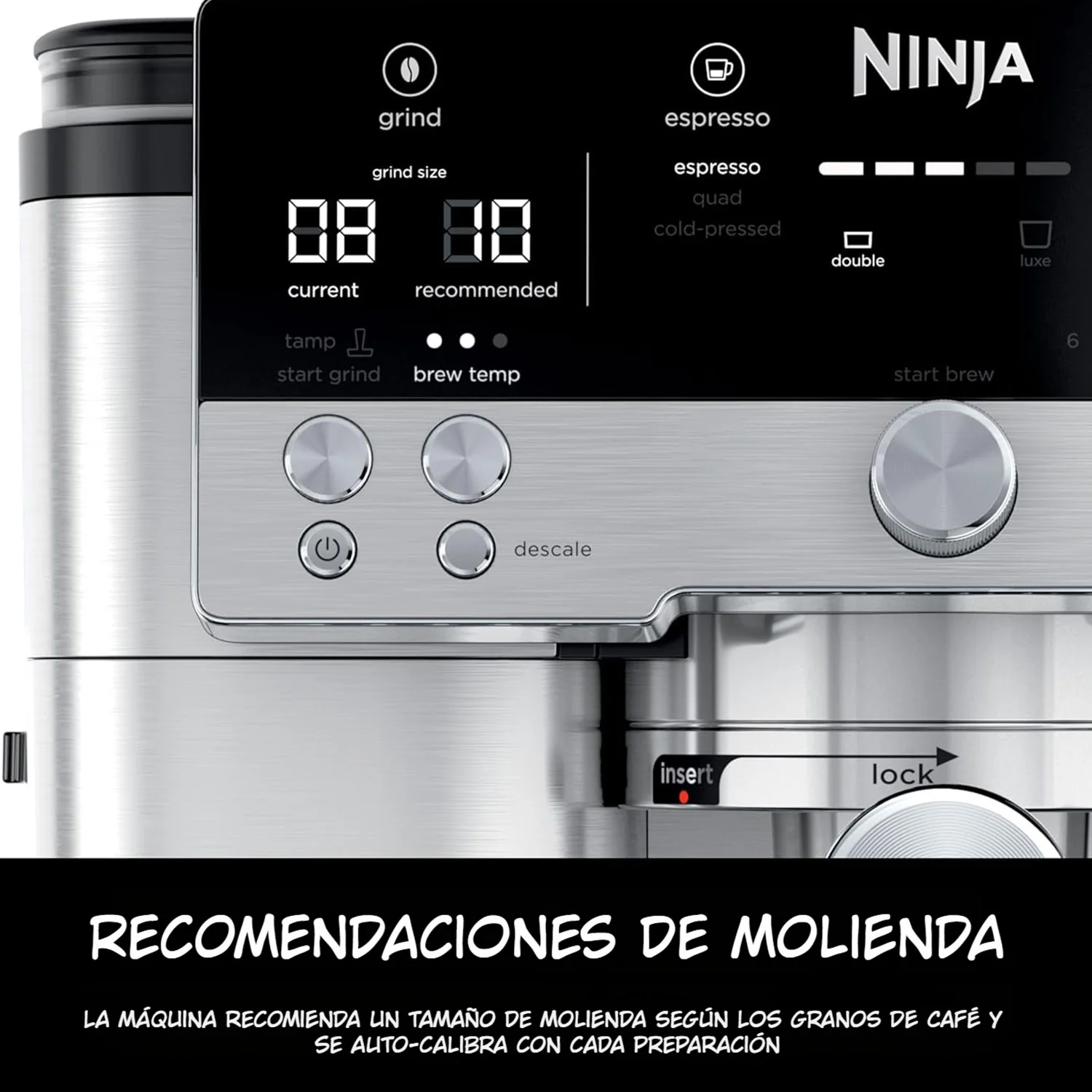 Máquina De Expresso Ninja Luxe Café Premier. Cafetera ES601 Con Moledor De Café Integrado. - Image 5