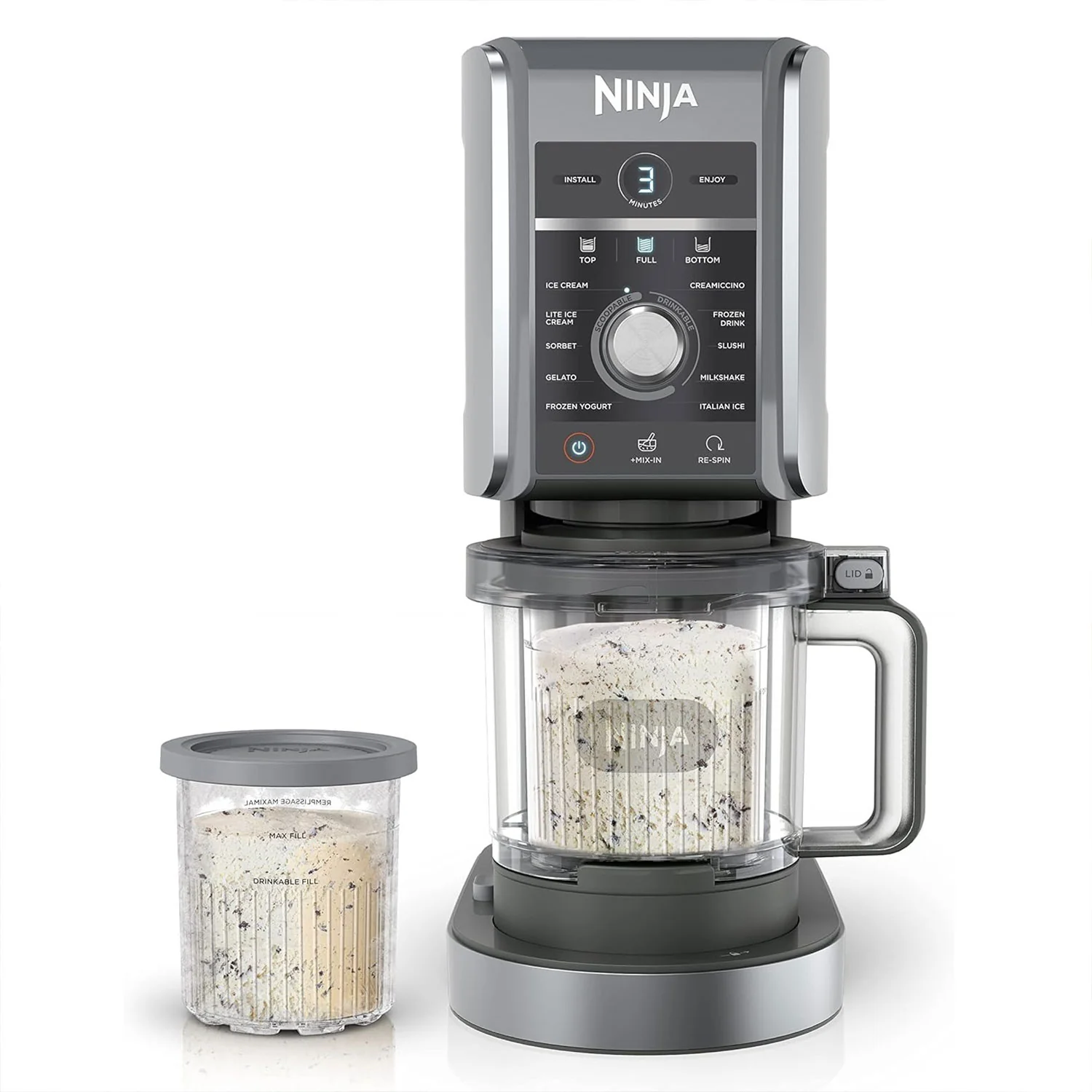 Máquina De Helados Ninja Creami Deluxe. Maquina NC501 Con 11 Programas Y 2 Recipientes XL.