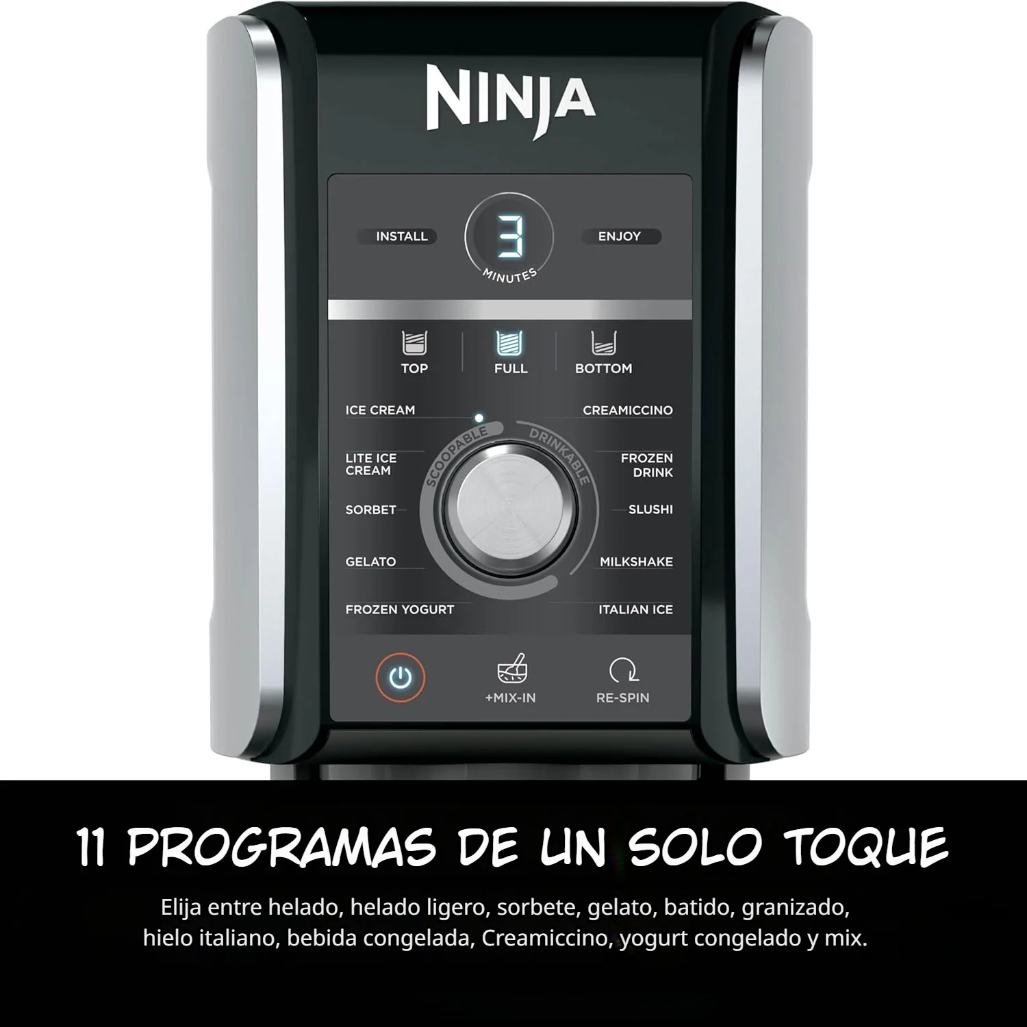 Máquina De Helados Ninja Creami Deluxe. Maquina NC501 Con 11 Programas Y 2 Recipientes XL. - Image 5