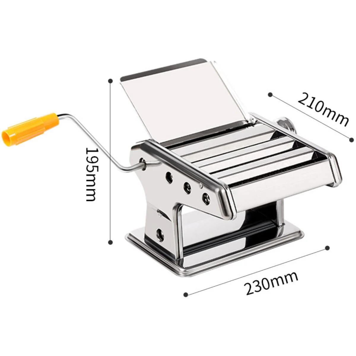 Máquina Manual Para Hacer Pasta Y Fideos De Acero Inoxidable Con 6 Niveles De Grosor Y 3 Cortes Ajustables. 230X210x195mm - Image 5