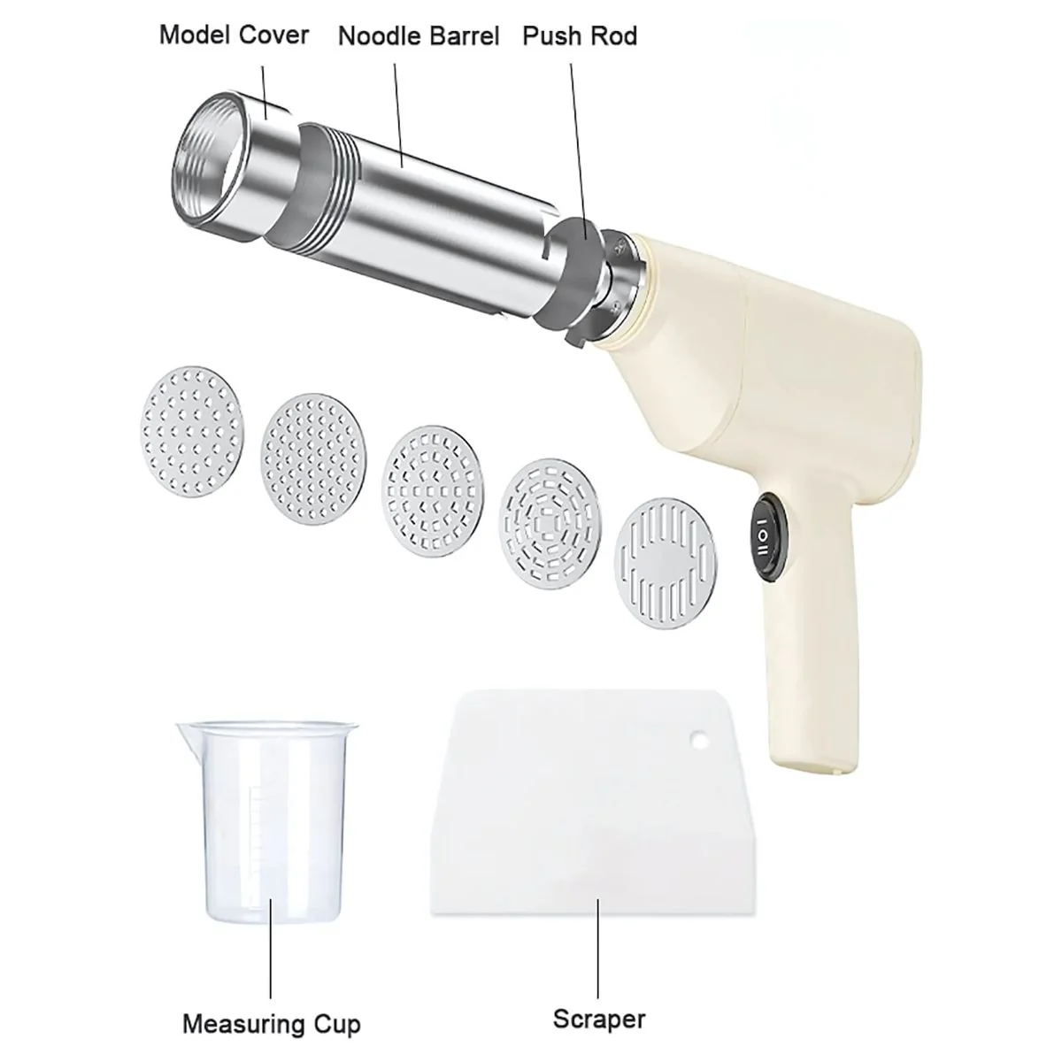 Máquina Para Hacer Pasta Inalámbrica. Noodle Maker Portátil Y Recargable. Incluye Accesorios. - Image 5
