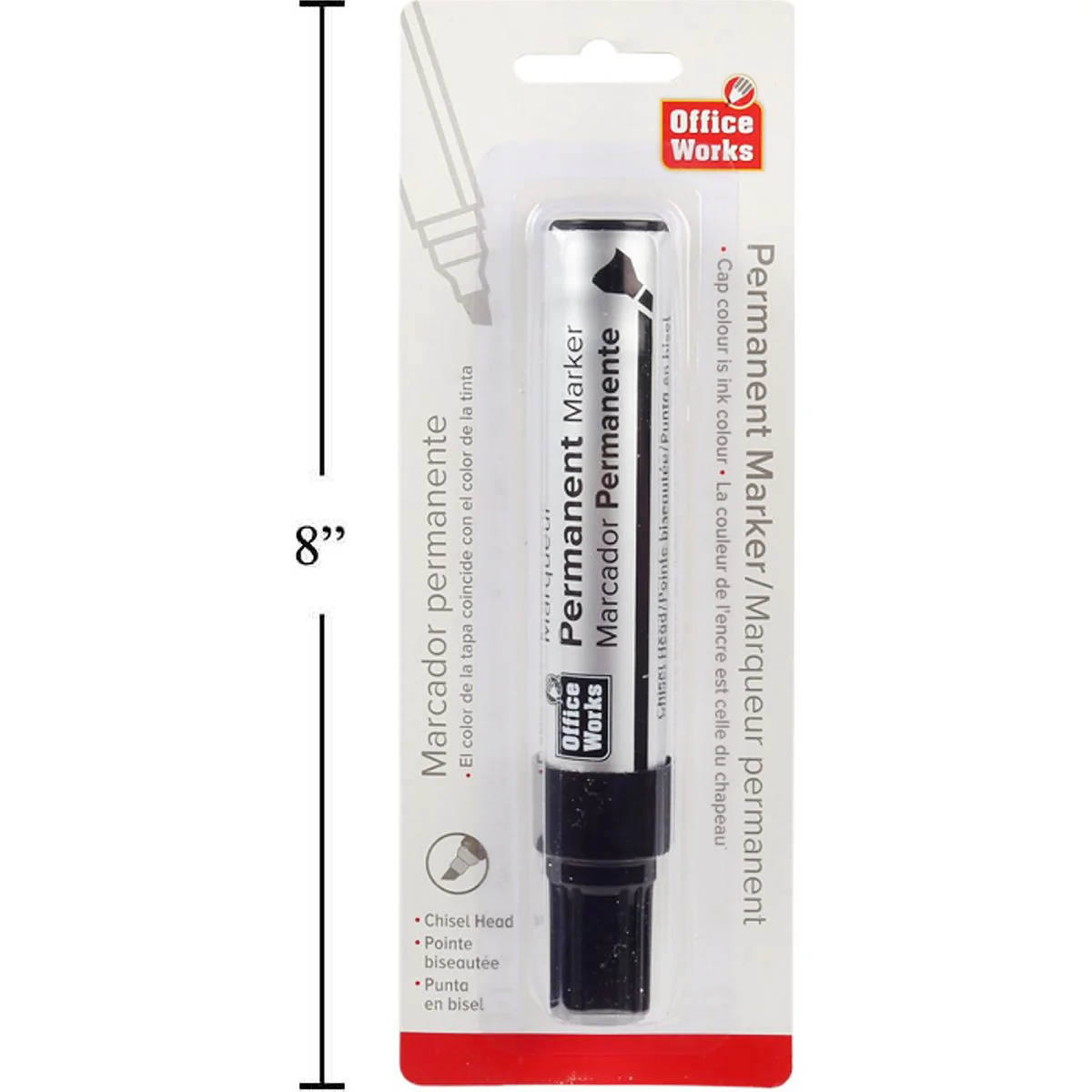 Marcador Permanente Jumbo, Negro, Cabeza De Cincel - Image 4