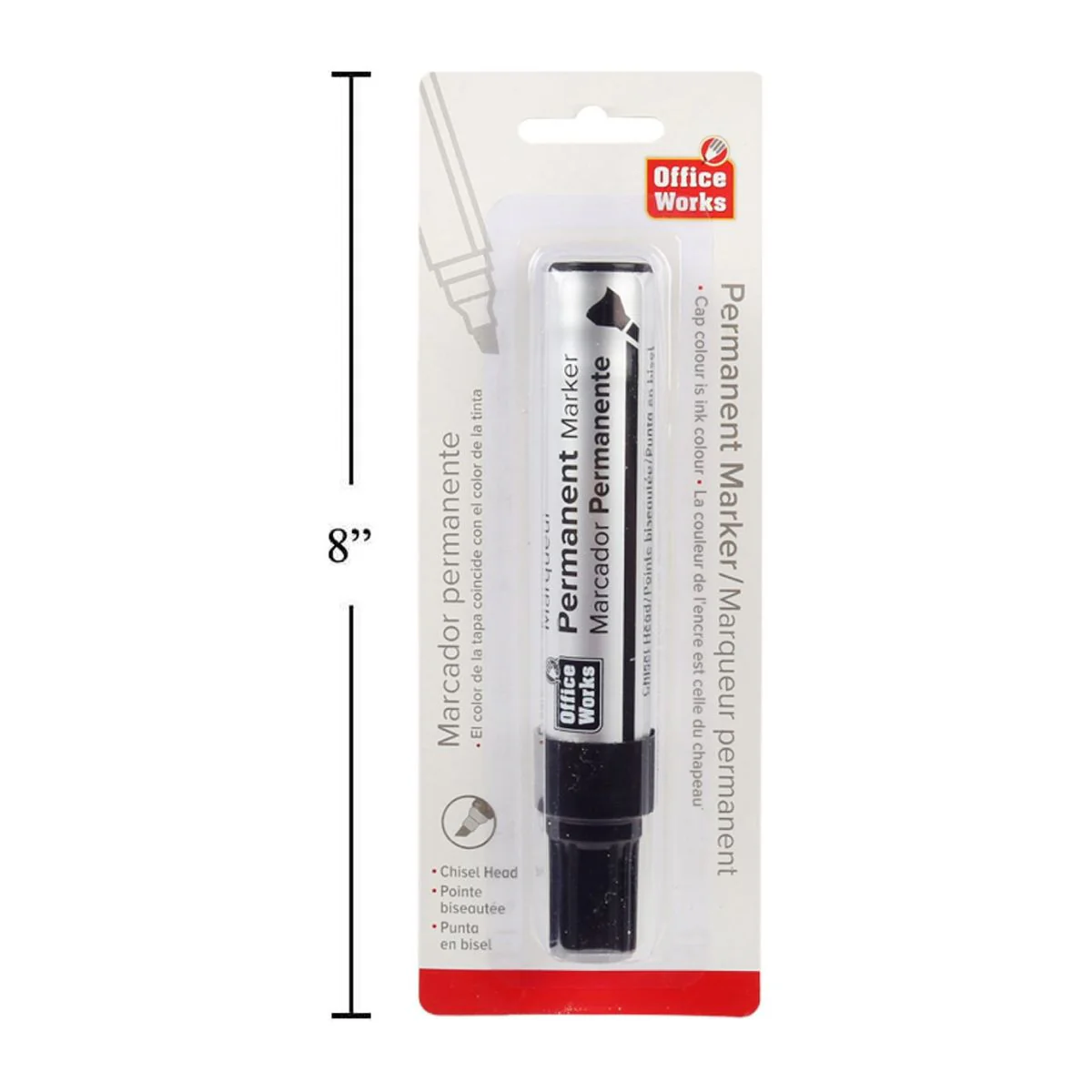 Marcador Permanente Jumbo, Negro, Cabeza De Cincel - Image 6