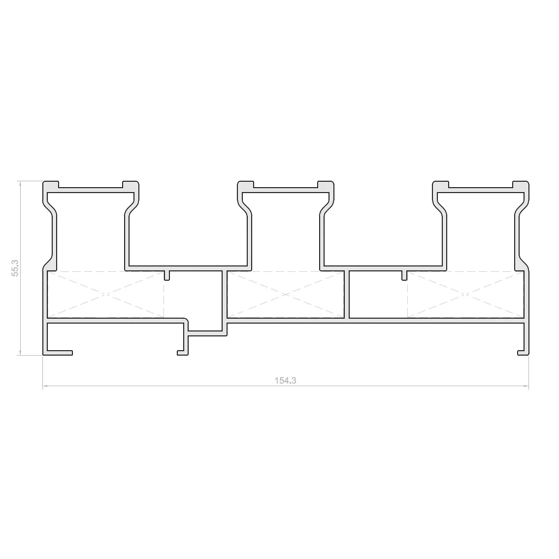 Marco Perimetral 3 Carriles. Serie Elevable Europa. Color Blanco - Image 2