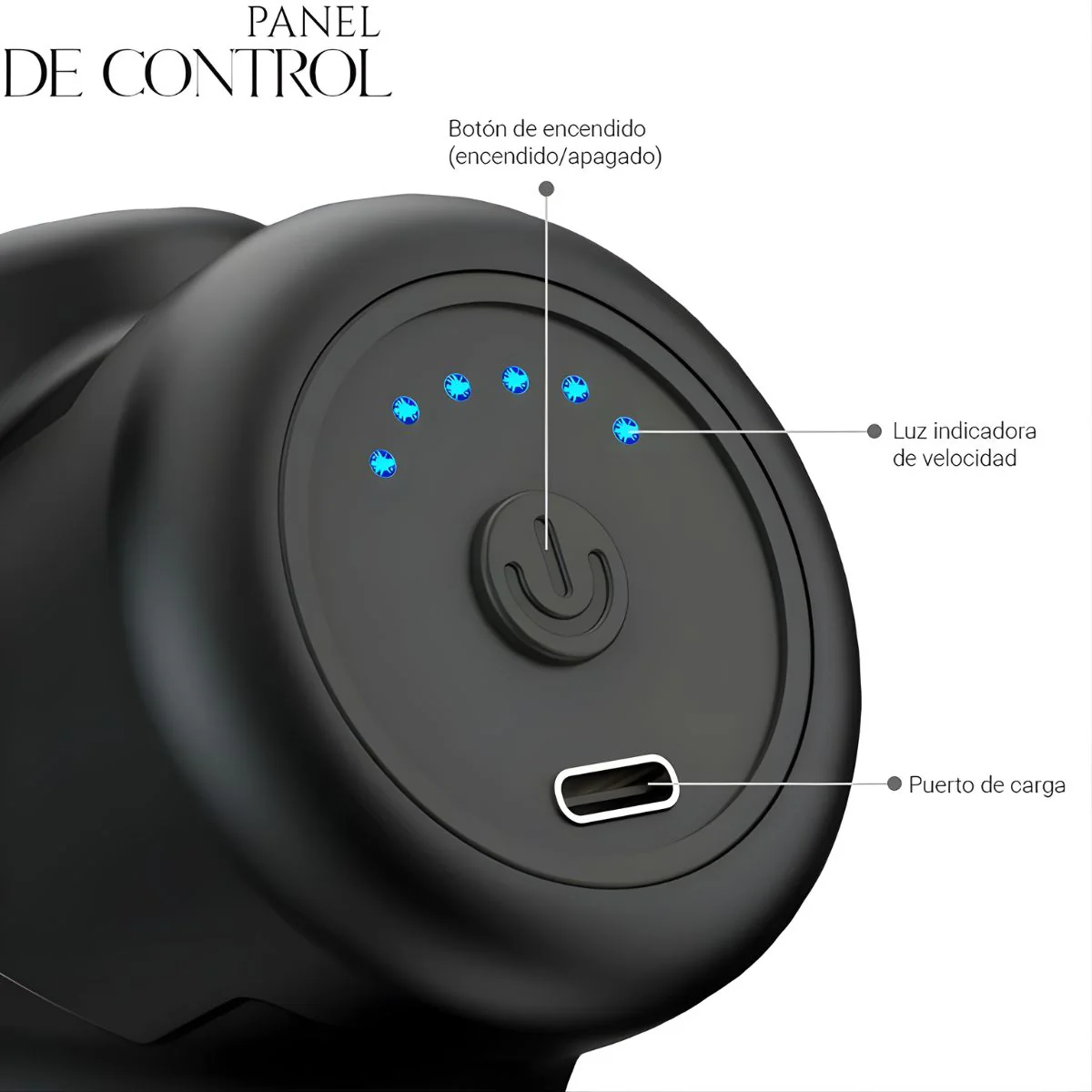 Masajeador Portátil Con 6 Niveles. Pistola De Masajes Inalámbrica 50W 7.4V. Incluye 4 Cabezales. - Image 3