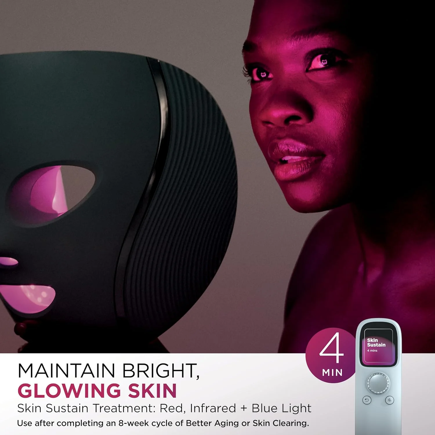 Máscara Facial Shark Cryoglow. Máscara Led Antiedad Y Tratamiento De Imperfecciones FW312P Shark Beauty. - Image 6