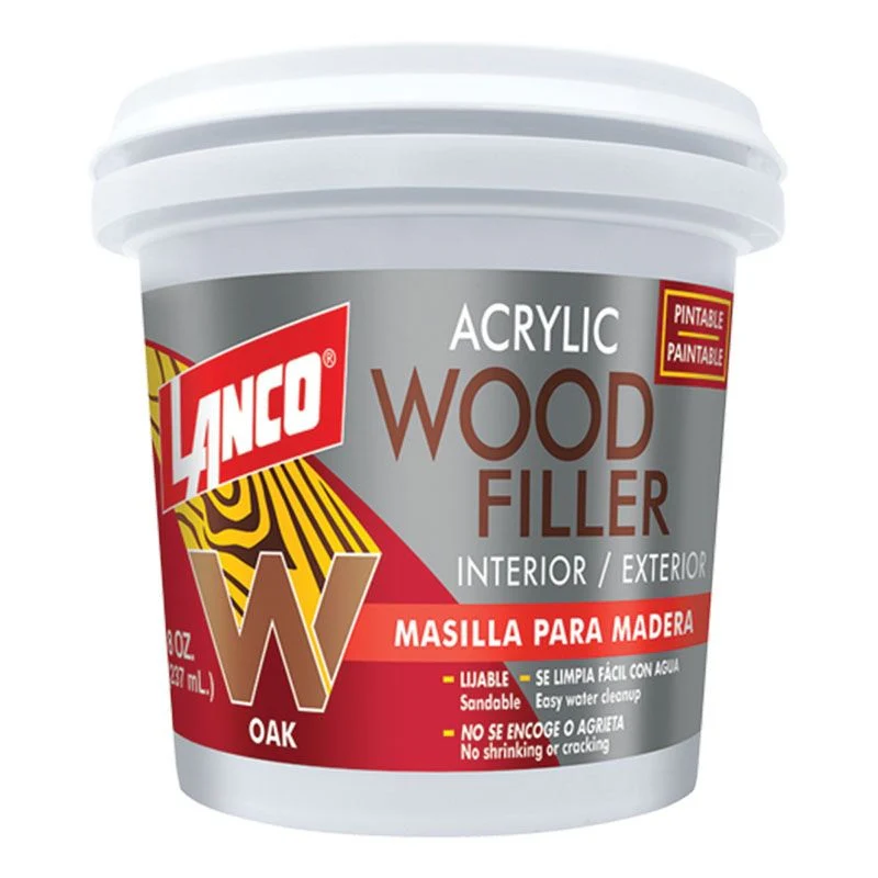 Masilla Para Madera Color Oak (Roble)  8 Oz. Acrylic Filler Oak